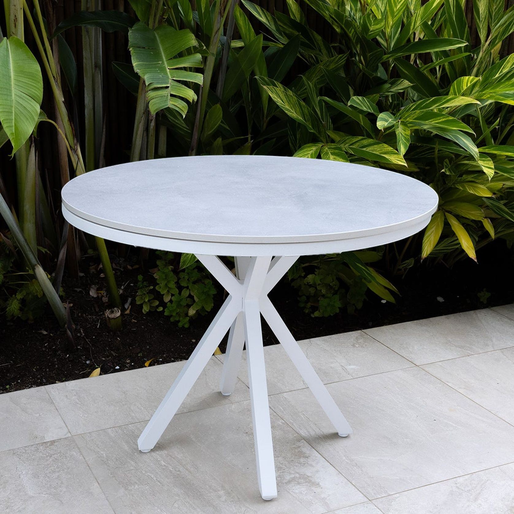 Adele Outdoor Ceramic Table 100cm Round ArchiPro AU