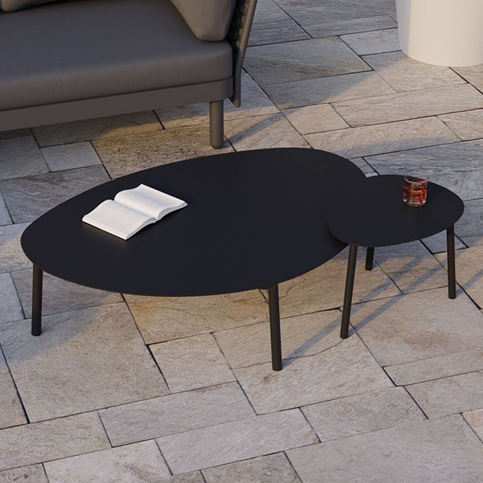 Cetara Side Table - Outdoor - Black gallery detail image