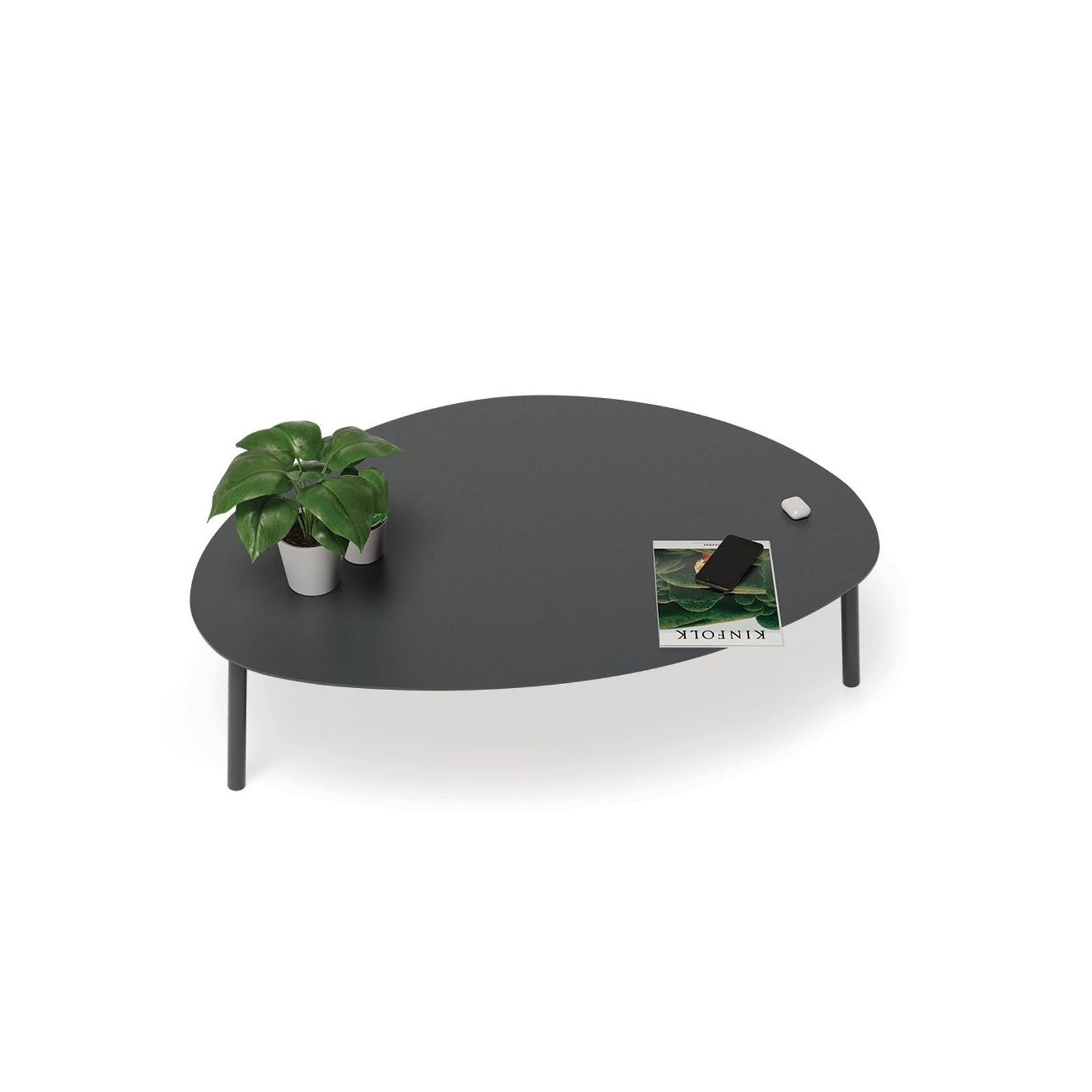 Cetara Coffee Table - Outdoor - Charcoal - Large gallery detail image