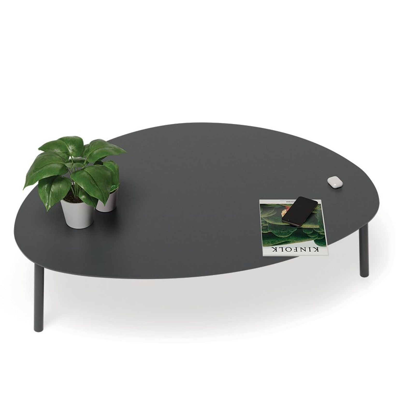 Cetara Coffee Table - Outdoor - Charcoal - Large gallery detail image