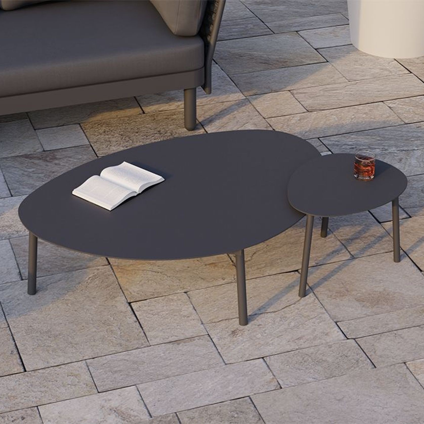 Cetara Side Table - Outdoor - Charcoal gallery detail image