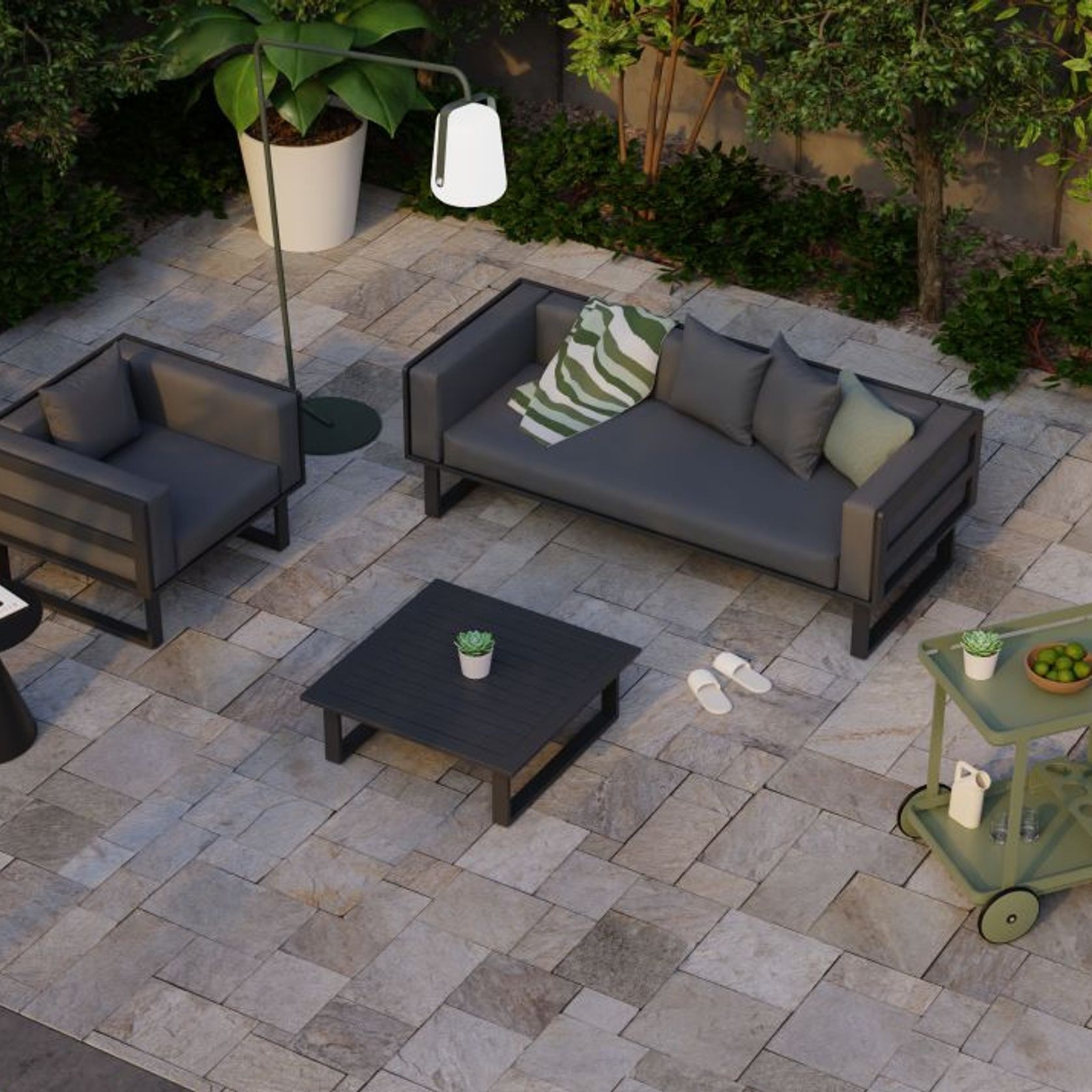 Corvo Outdoor Side Table - Black gallery detail image