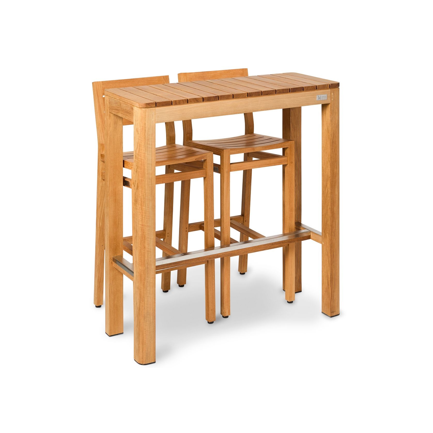 Brunswick Narrow Teak Bar Table gallery detail image