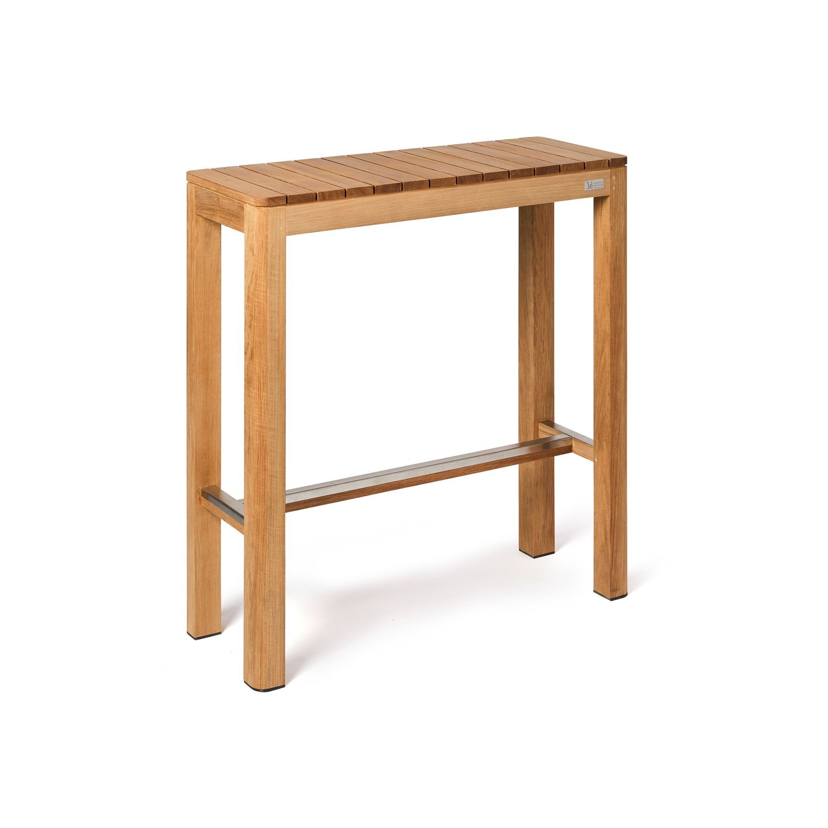 Brunswick Narrow Teak Bar Table gallery detail image