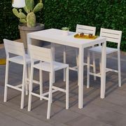Halki Table - Outdoor - High Bar - 125cm x 65cm - White gallery detail image