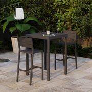 Halki Table - Outdoor - High Bar - Matt Charcoal 77 x 77cm gallery detail image