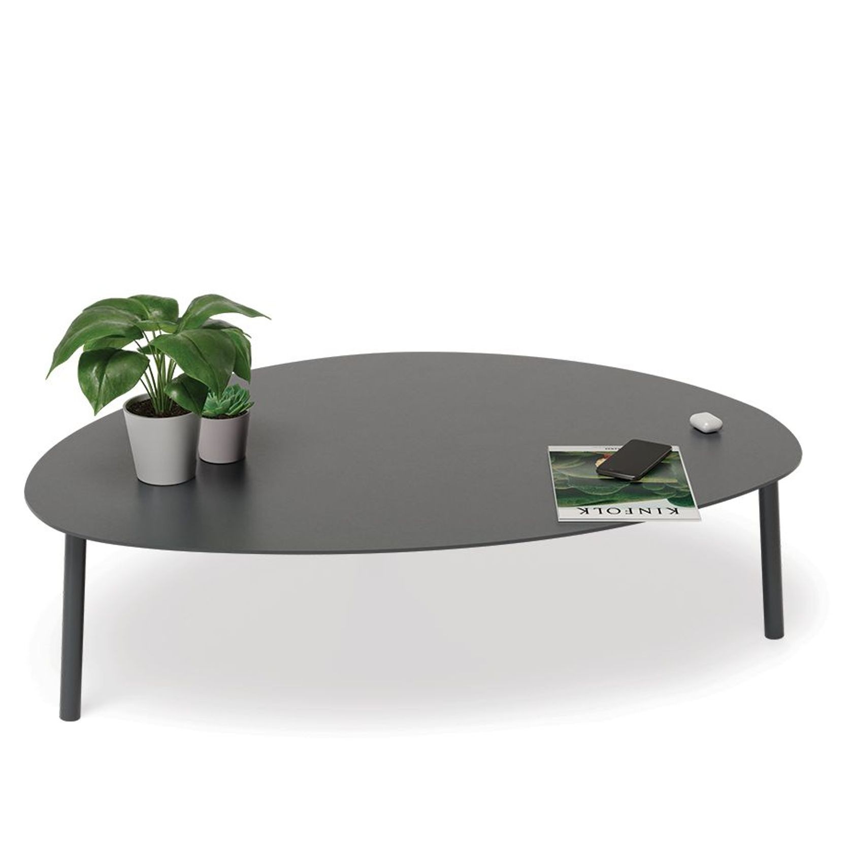 Cetara Coffee Table - Outdoor - Charcoal - Large gallery detail image