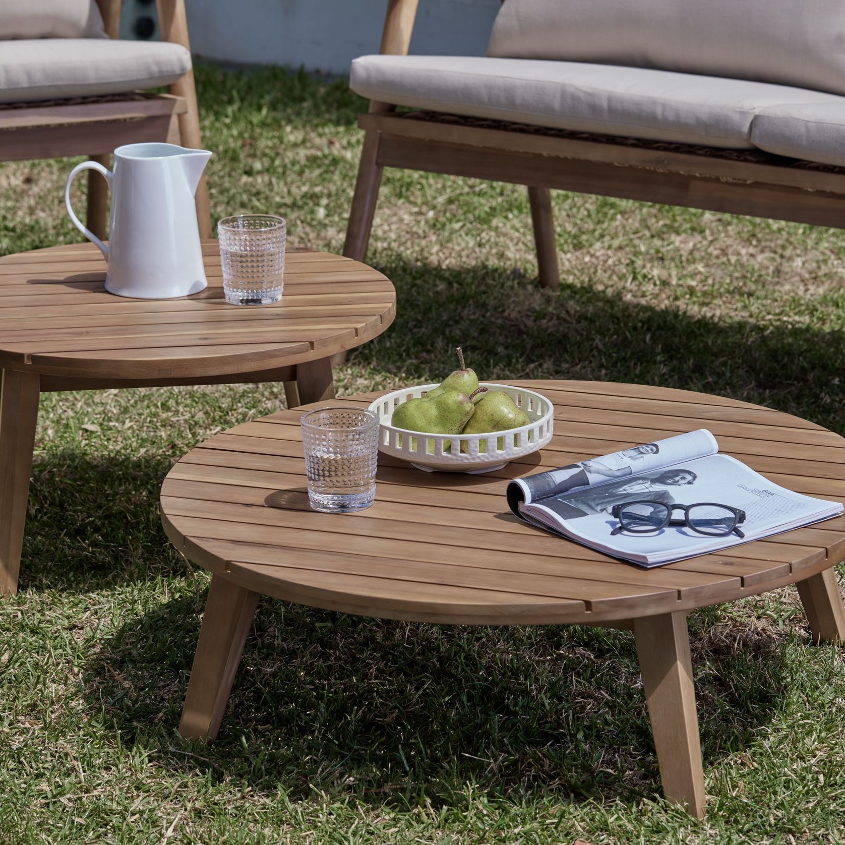 Manado Acacia Outdoor Nesting Coffee Tables gallery detail image