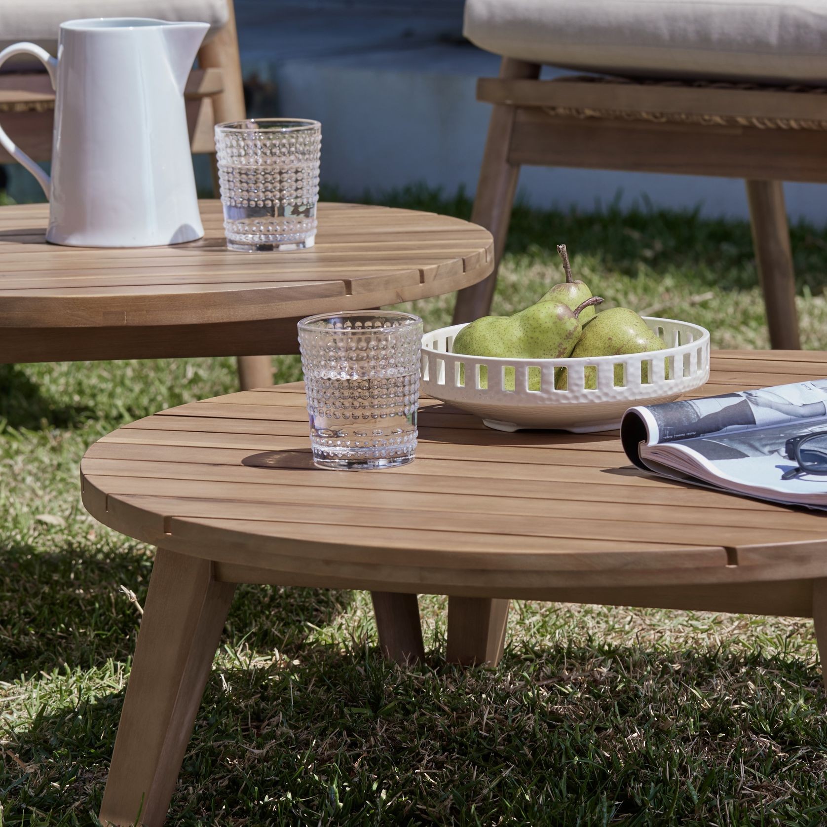 Manado Acacia Outdoor Nesting Coffee Tables ArchiPro AU
