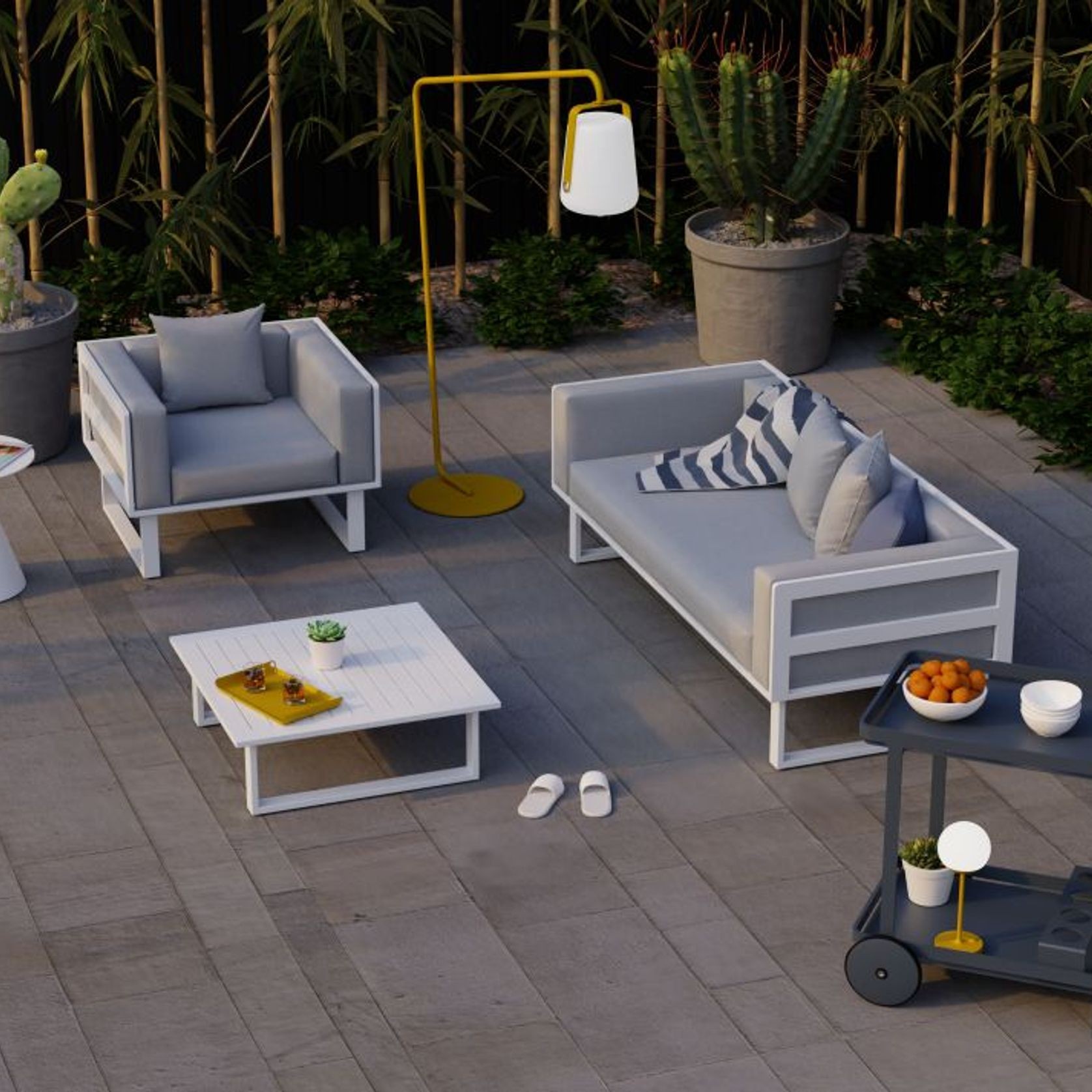 Corvo Outdoor Side Table - White gallery detail image