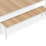 Vydel Bench Seat - Outdoor - 190cm - Teak - White gallery detail image