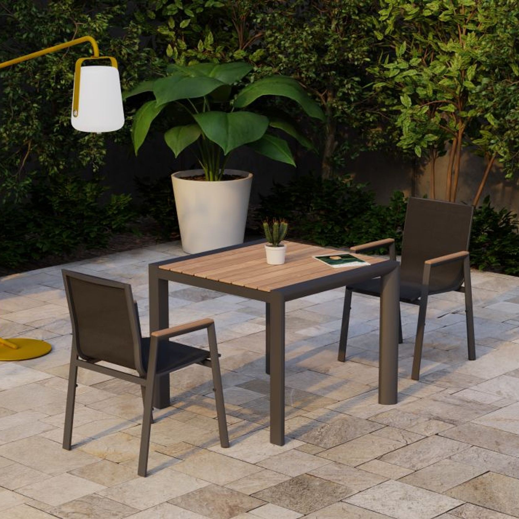 Vydel Table - Outdoor - 90cm x 90cm - Charcoal gallery detail image