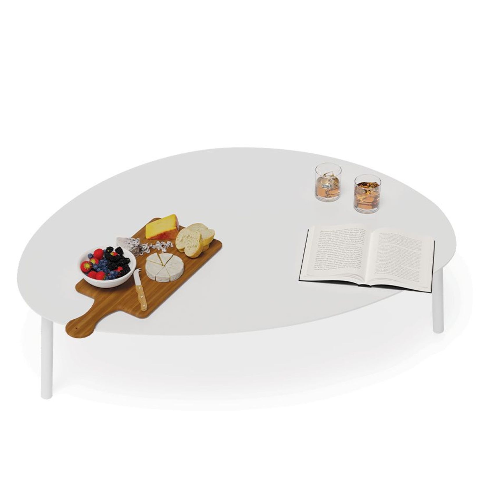 Cetara Coffee Table - Outdoor - White - Large gallery detail image