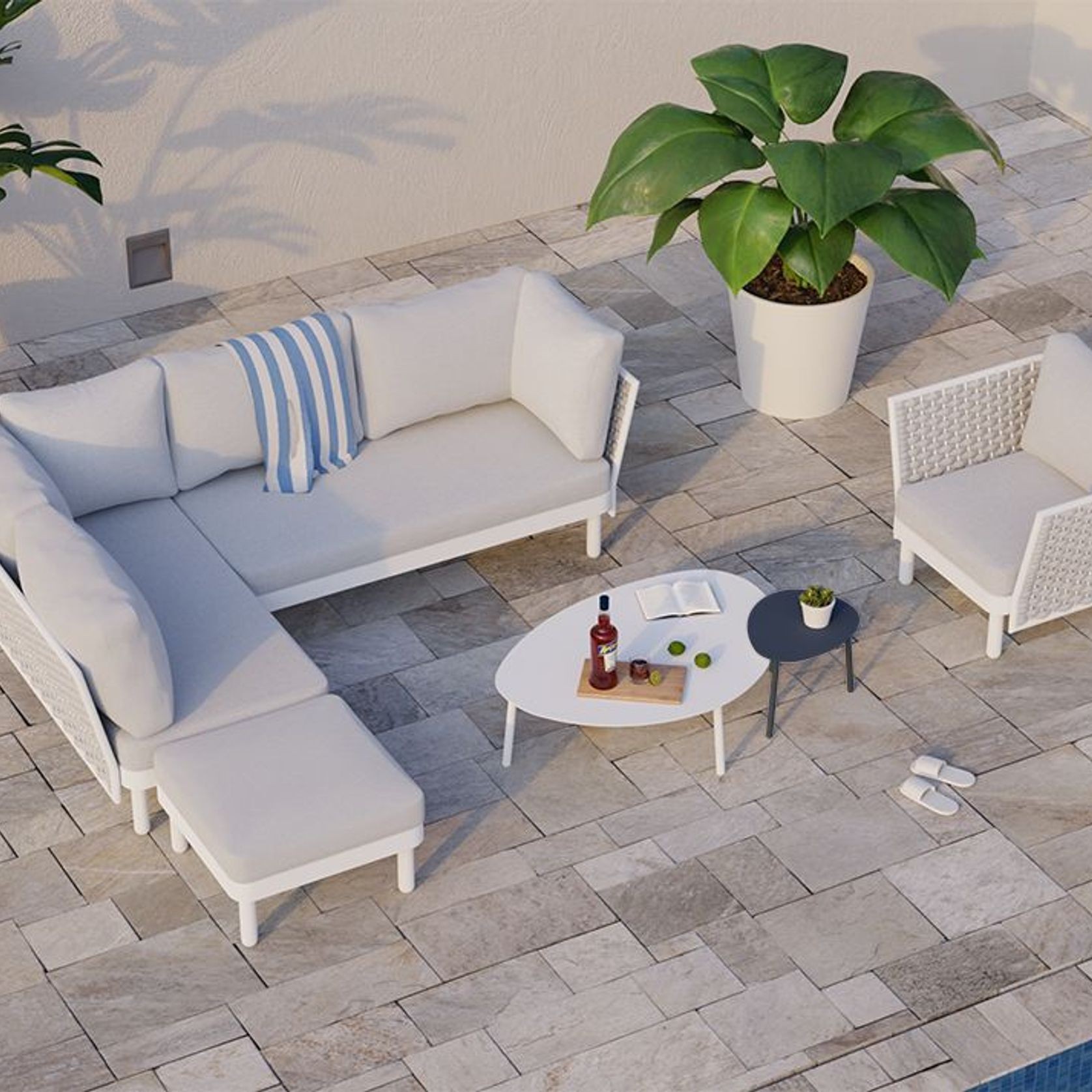 Cetara Side Table - Outdoor - Midnight Blue gallery detail image