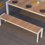 Vydel Bench Seat - Outdoor - 190cm - Teak - White gallery detail image