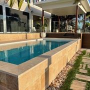 30mm Noce Travertine Pavers - Tumbled & Unfilled gallery detail image