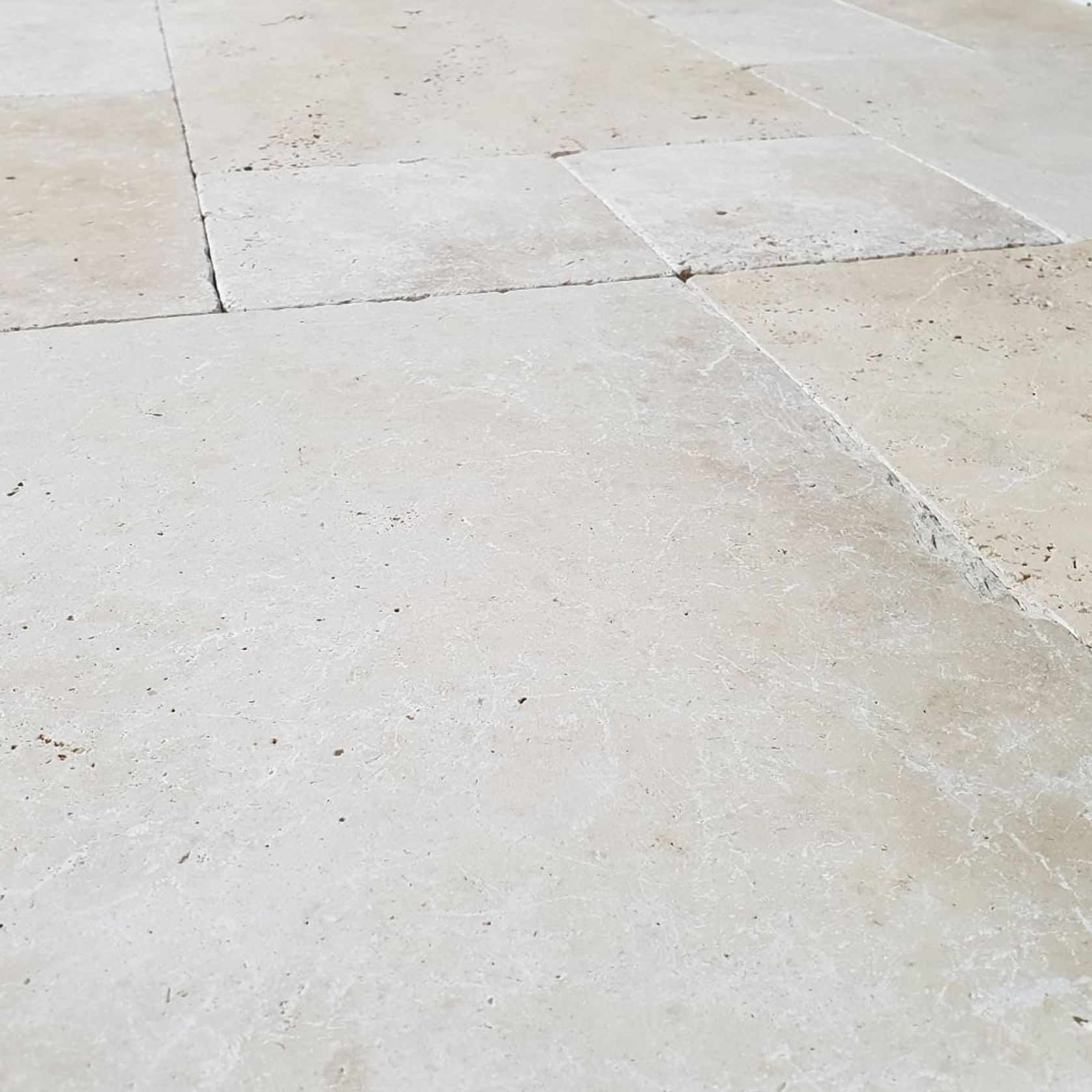 12mm Classic Linen Travertine French Pattern Tiles  - Tumbled & Unfilled  - Select Grade gallery detail image