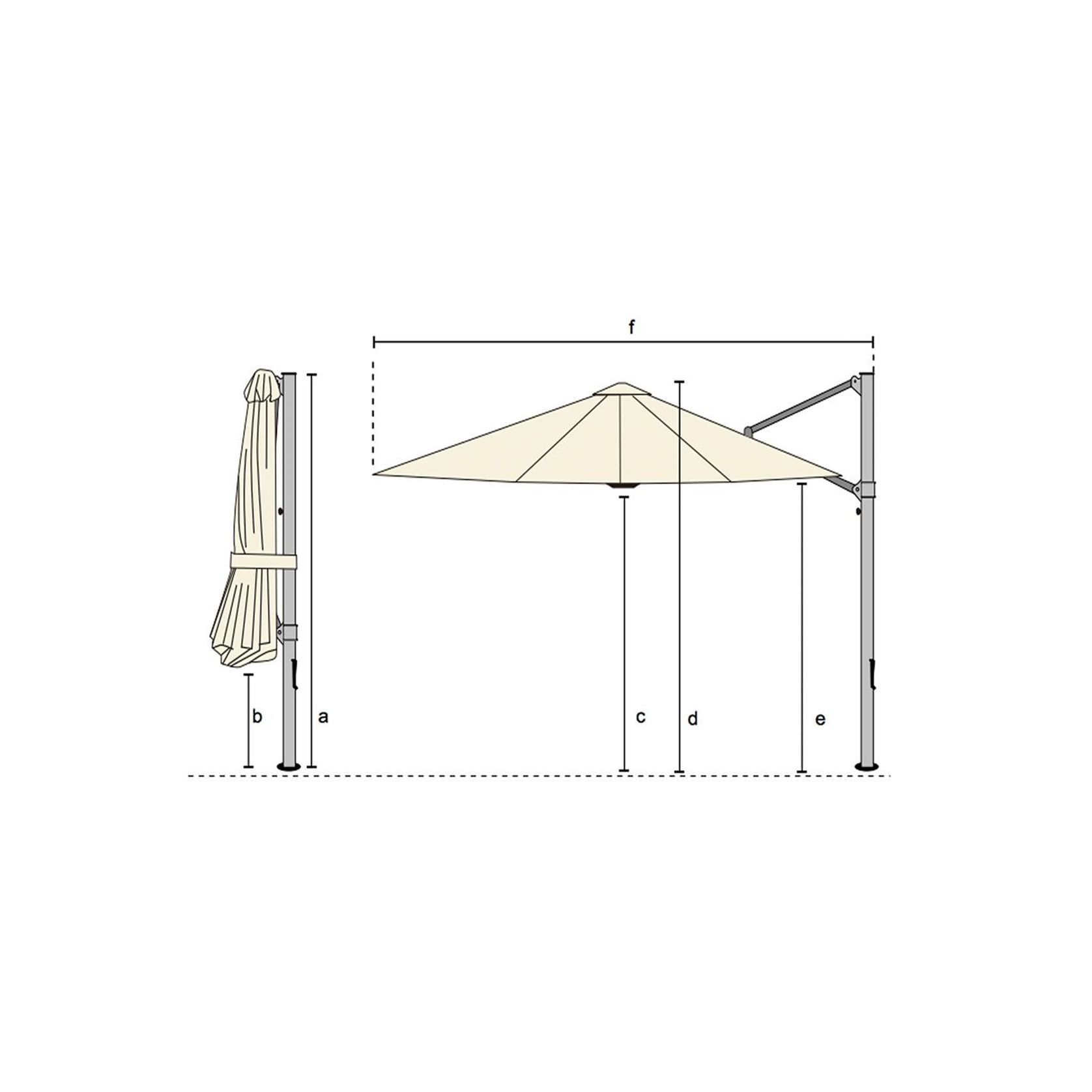 Eclipse 3.5m Square Cantilever Outdoor Umbrella gallery detail image