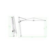 Alabaster 3m Square Cantilever Umbrella gallery detail image