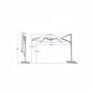 Garden Cantilever Round Umbrella for Outdoor Khaki gallery detail image