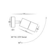Mounted Single Adjustable Outdoor Light gallery detail image