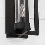 Karter 1 Light Outdoor Wall Lantern in Black gallery detail image
