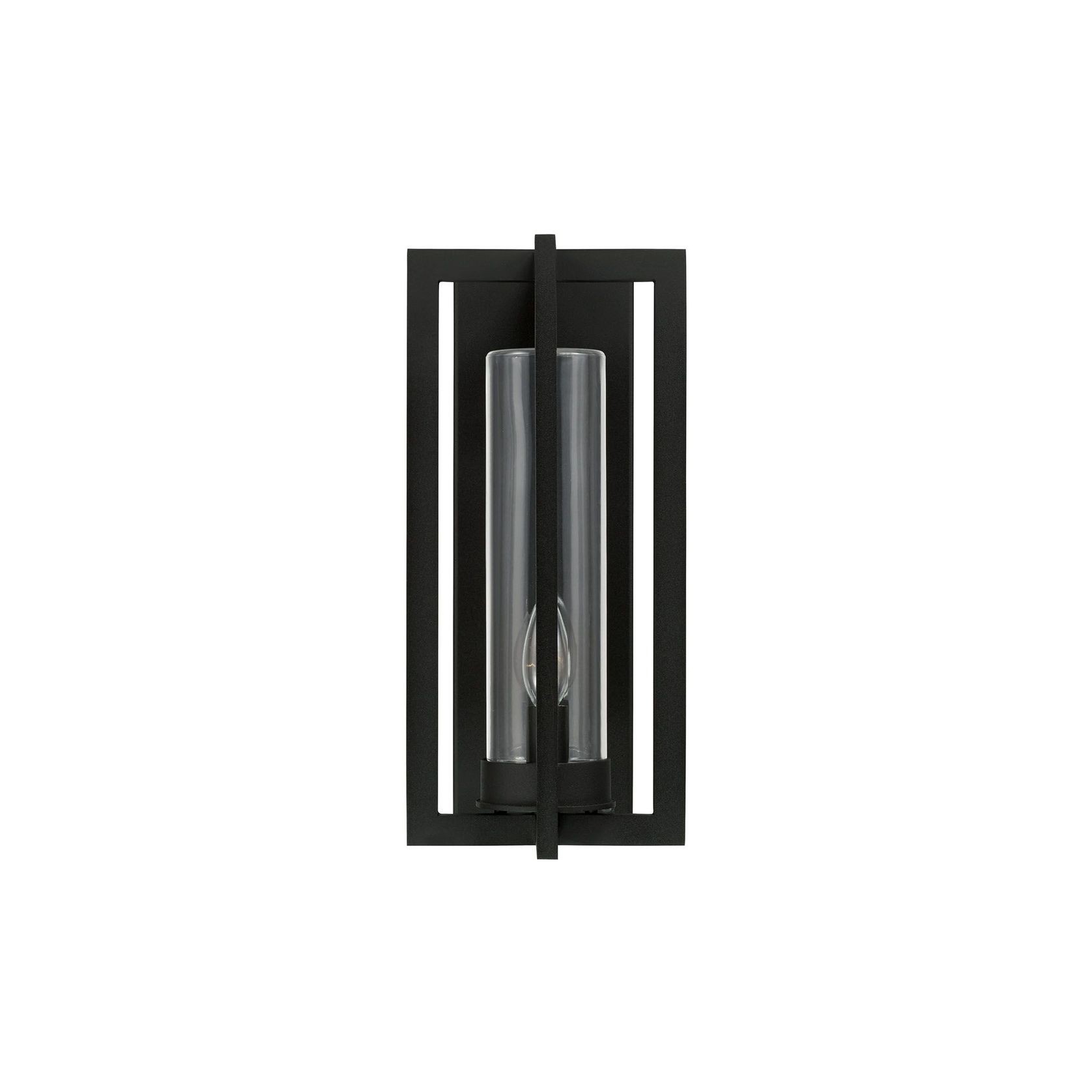 Karter 1 Light Outdoor Wall Lantern in Black gallery detail image
