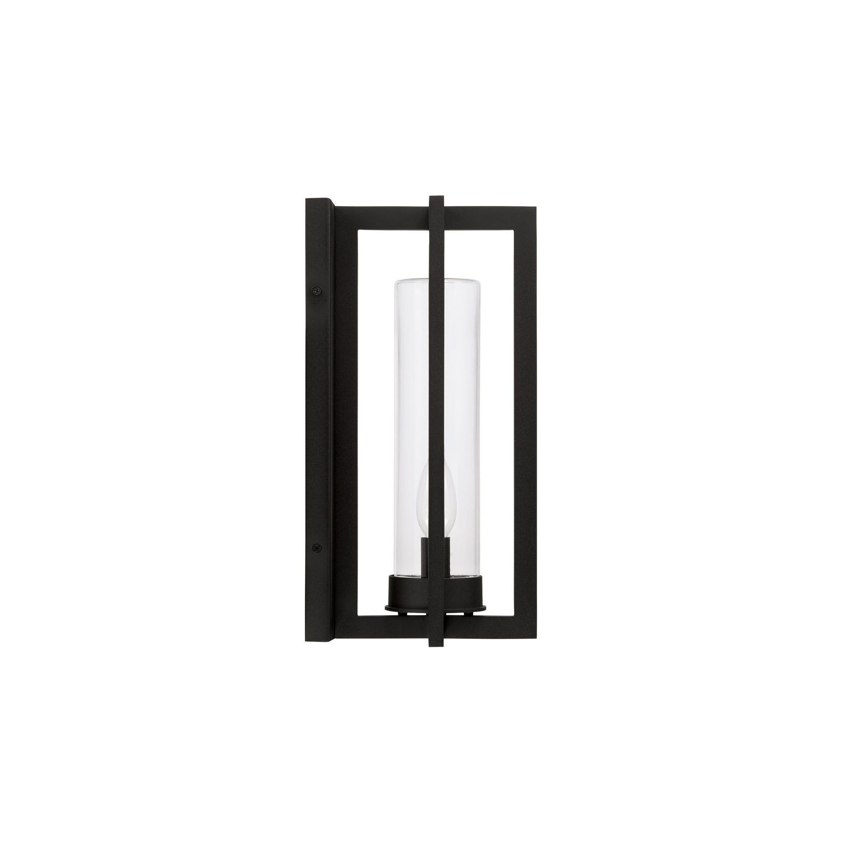Karter 1 Light Outdoor Wall Lantern in Black gallery detail image