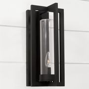 Karter 1 Light Outdoor Wall Lantern in Black gallery detail image