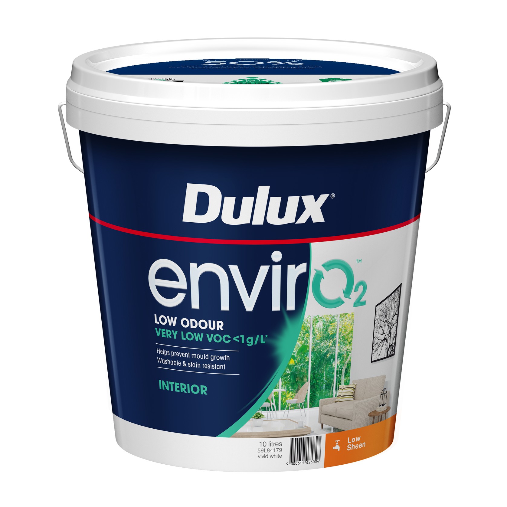 Dulux envirO2 Interior Low Sheen Acrylic Paint gallery detail image