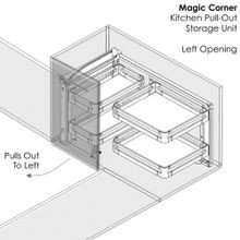 Provedore Magic Corner Pull Out Kitchen Storage 900mm gallery detail image