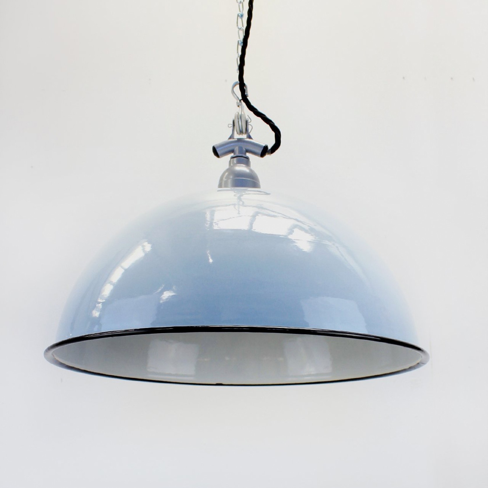 Dome Duck Egg Blue Pendant Light gallery detail image