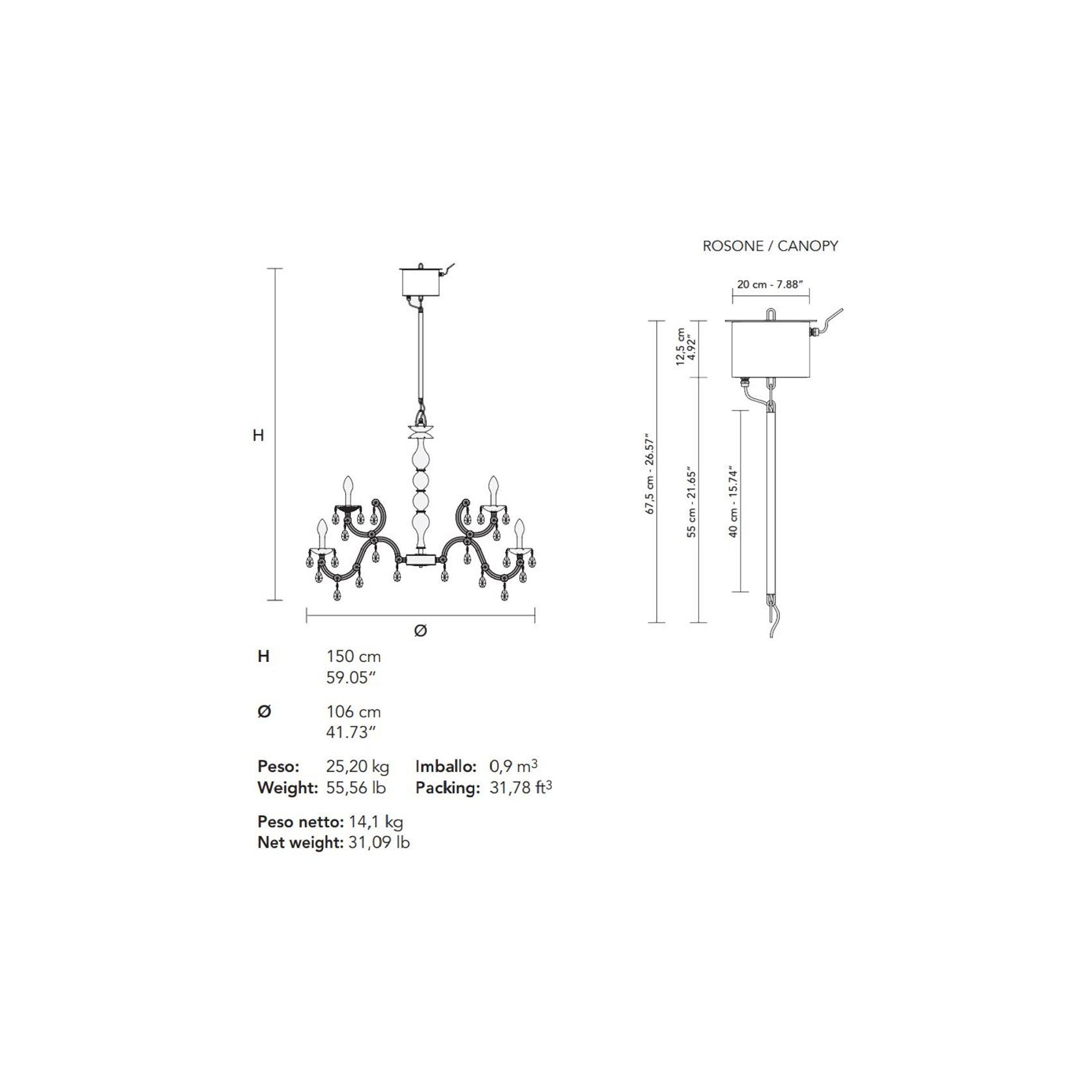 Drylight S18 White | Chandelier gallery detail image