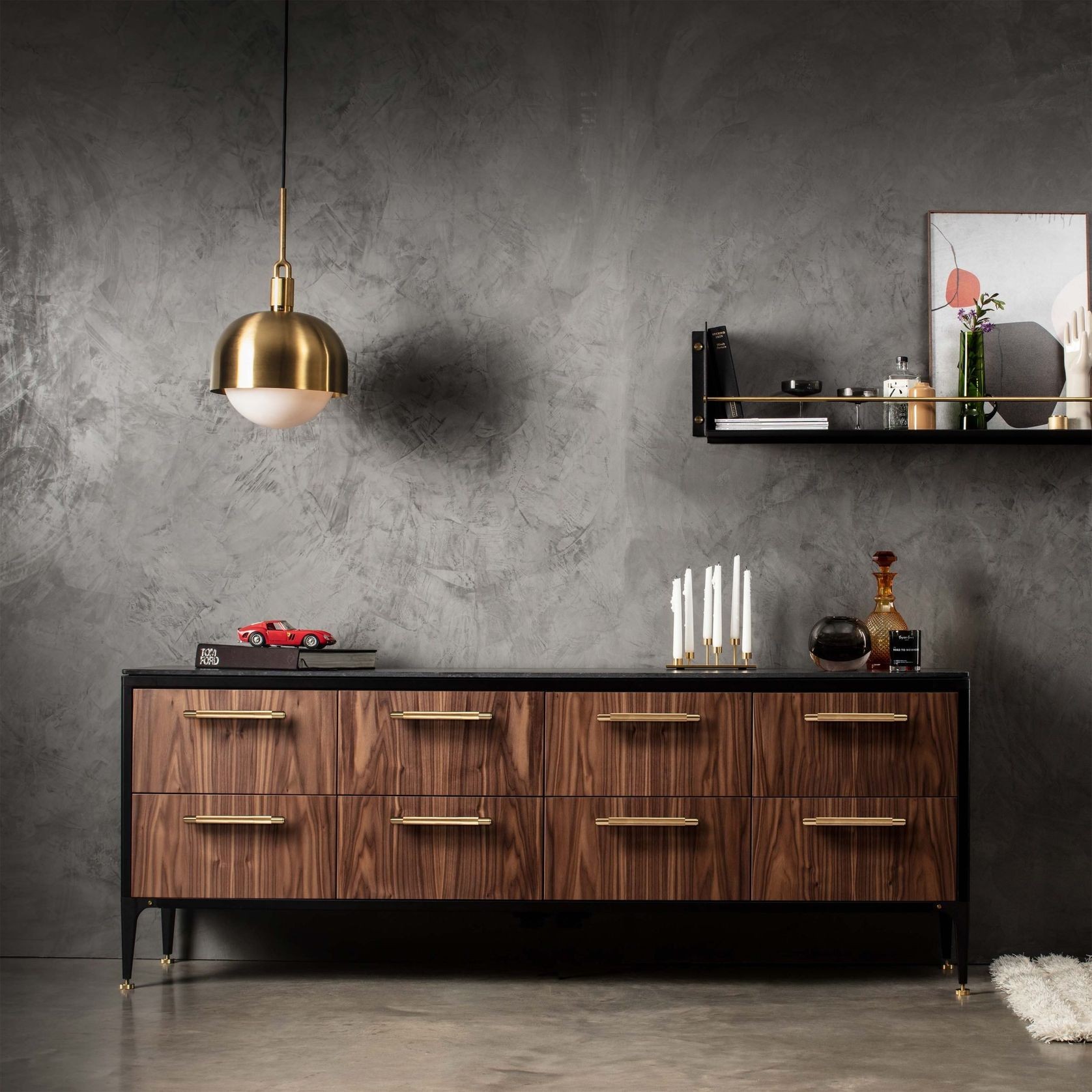 Shade Forked Globe Pendant | Smoke gallery detail image