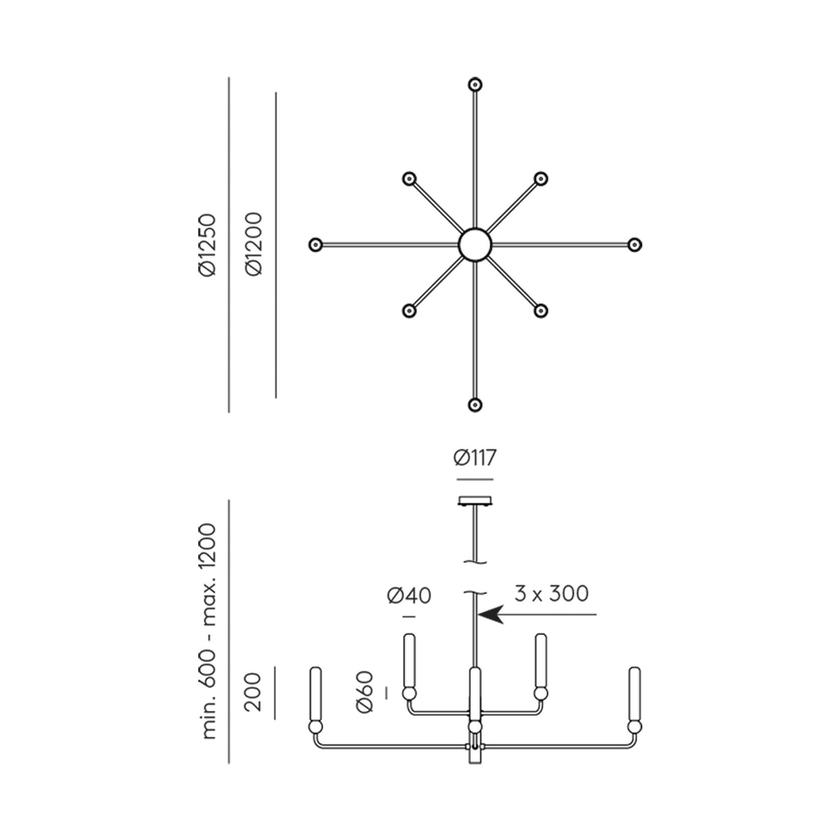 Delie 8lt Pendant Light gallery detail image