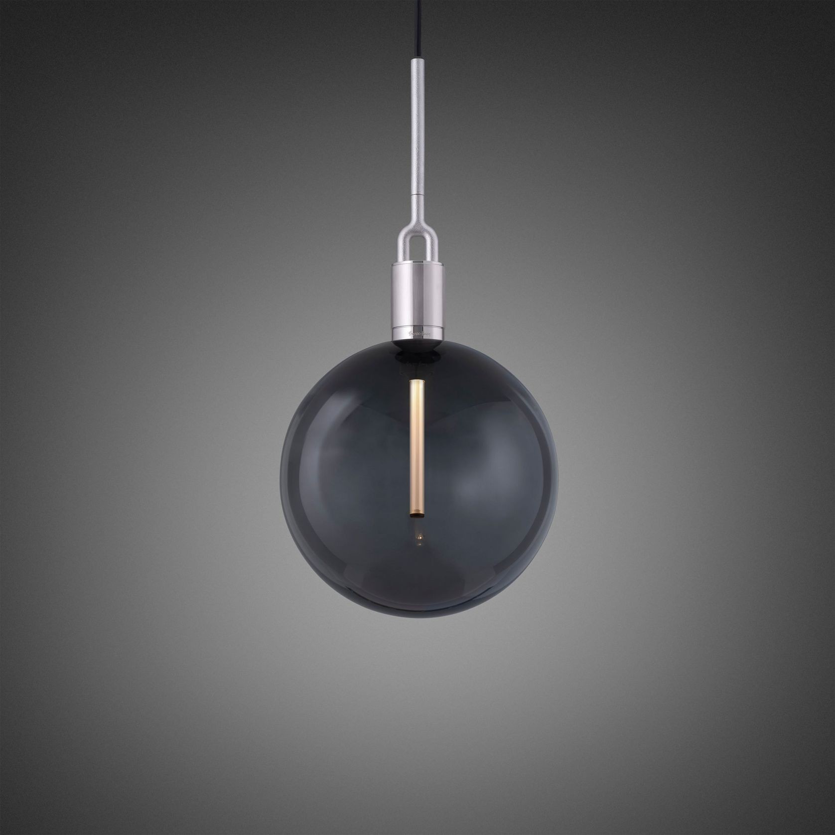 Forked Globe Pendant Light - Smoked gallery detail image