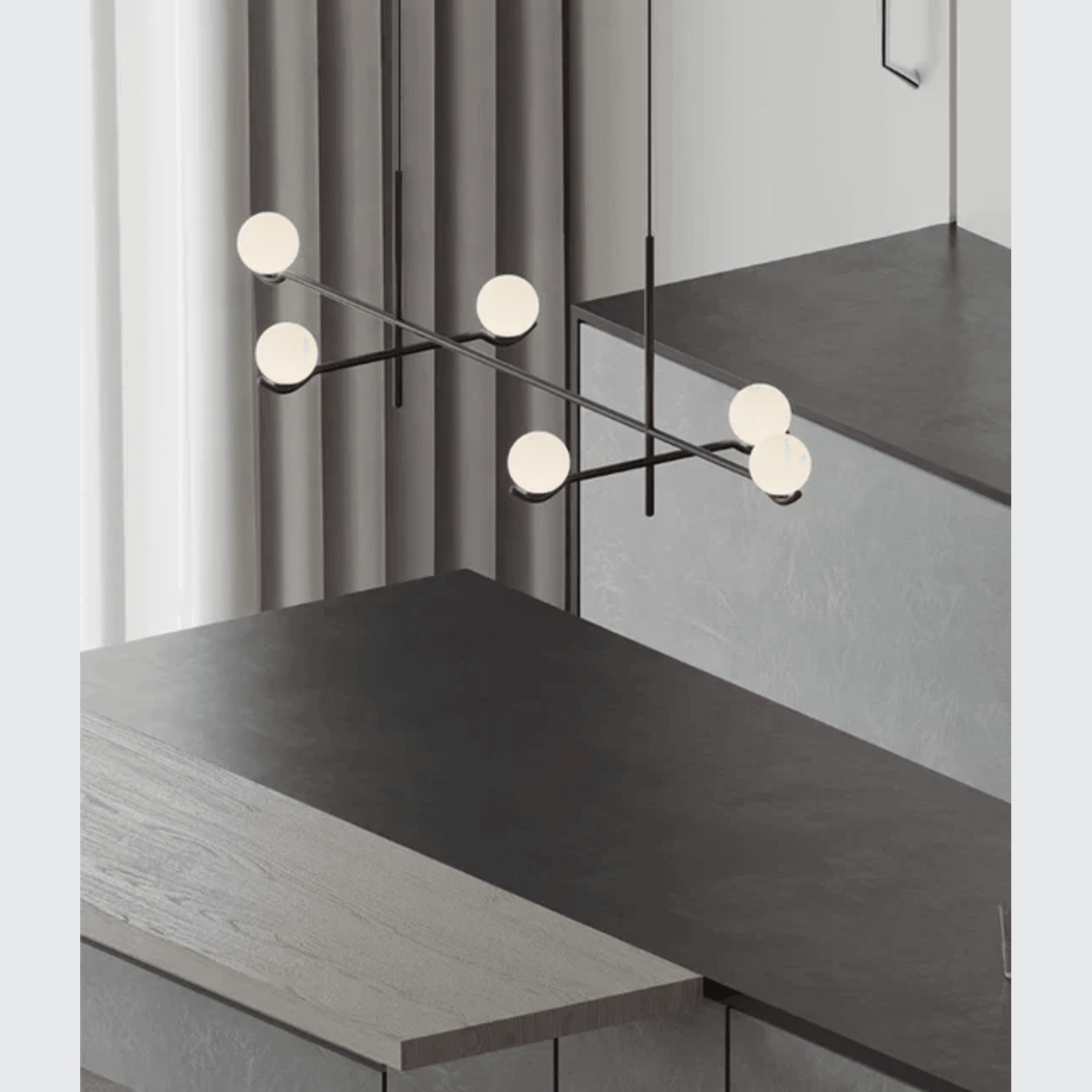 Gemini Long Pendant Light gallery detail image