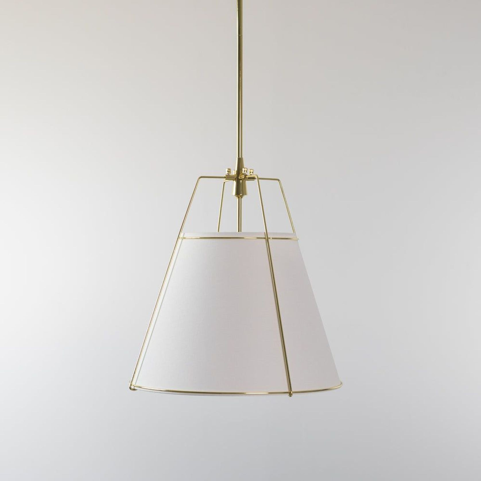 Jessie Pendant Light with Gold Hardware - White gallery detail image