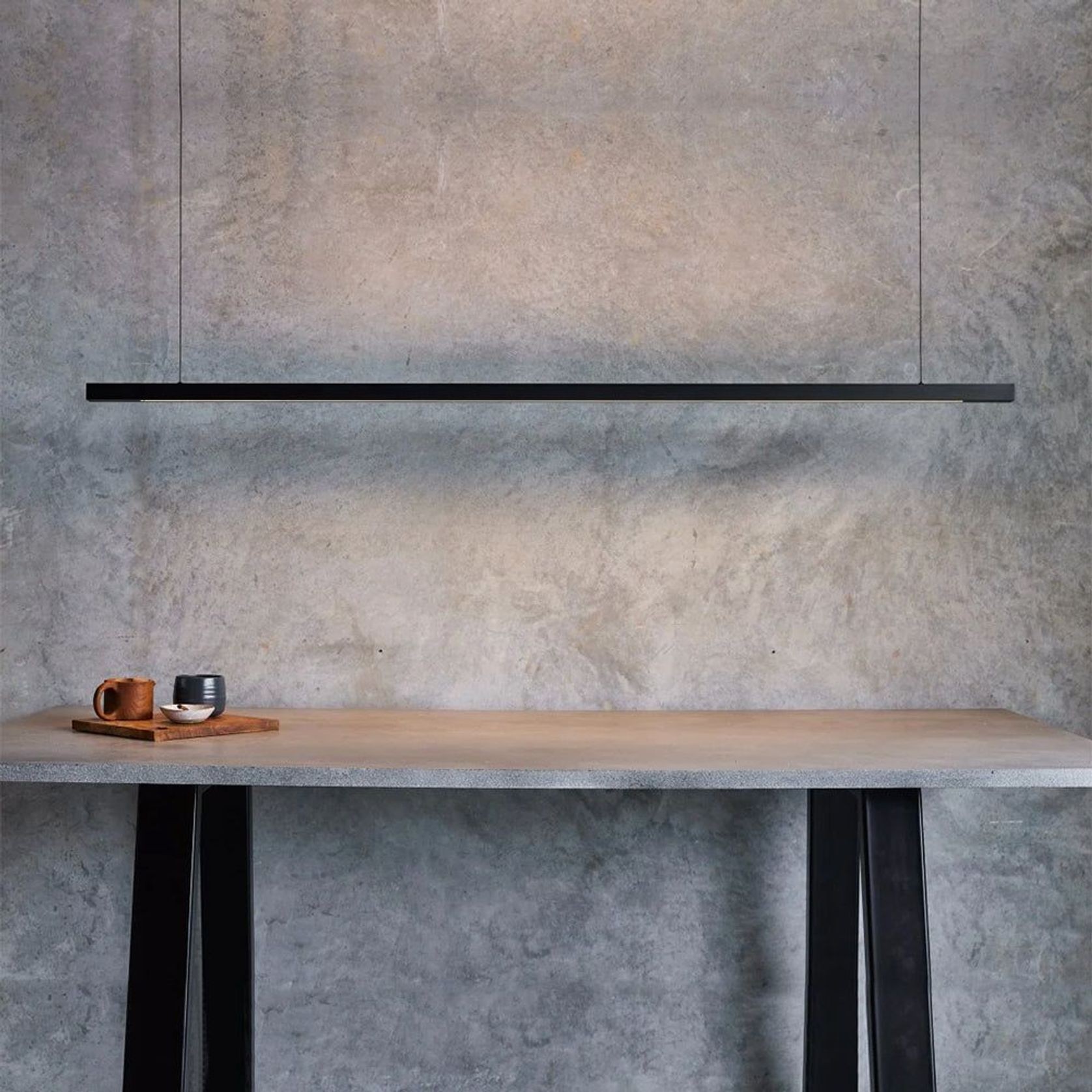 Capsühl Linear LED Pendant Black gallery detail image