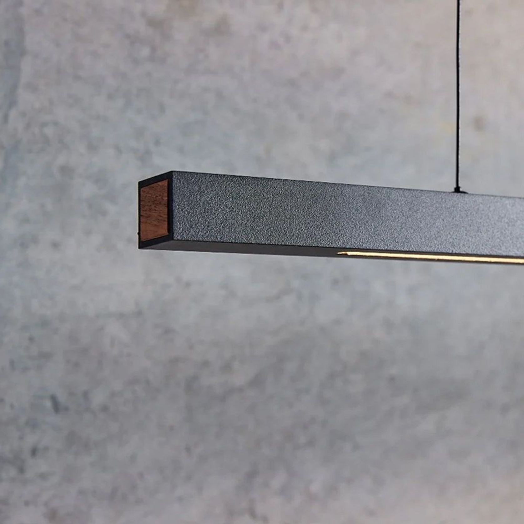 Capsühl Linear LED Pendant Black gallery detail image