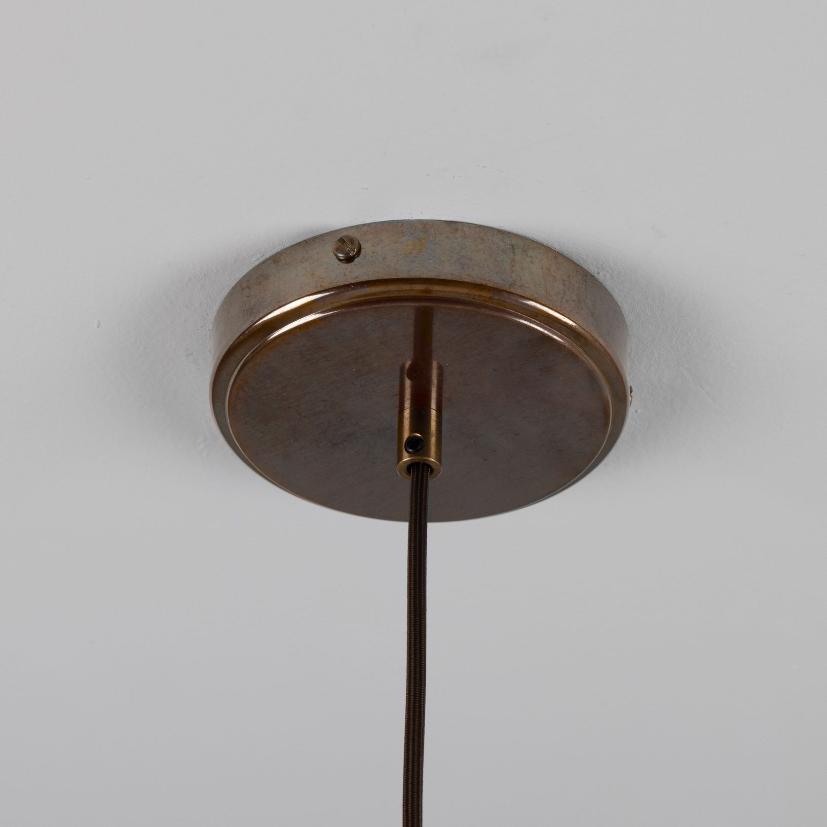 Bog Oak Matt White Striped Pendant Light gallery detail image