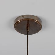 Bog Oak Matt White Striped Pendant Light gallery detail image