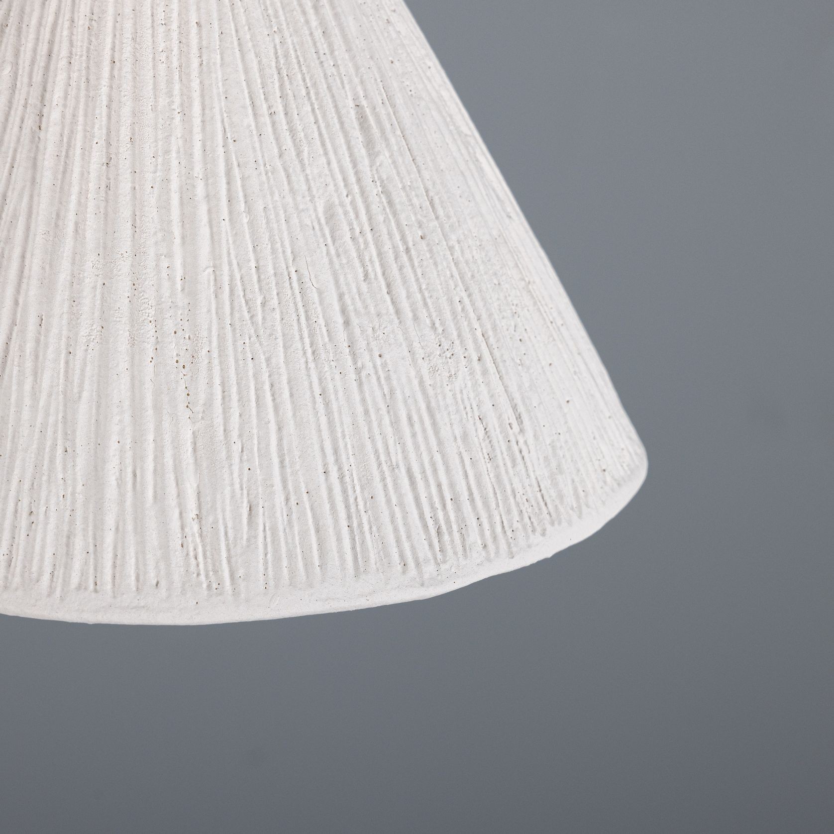 Tilia 28cm Matt White Striped Pendant Light gallery detail image