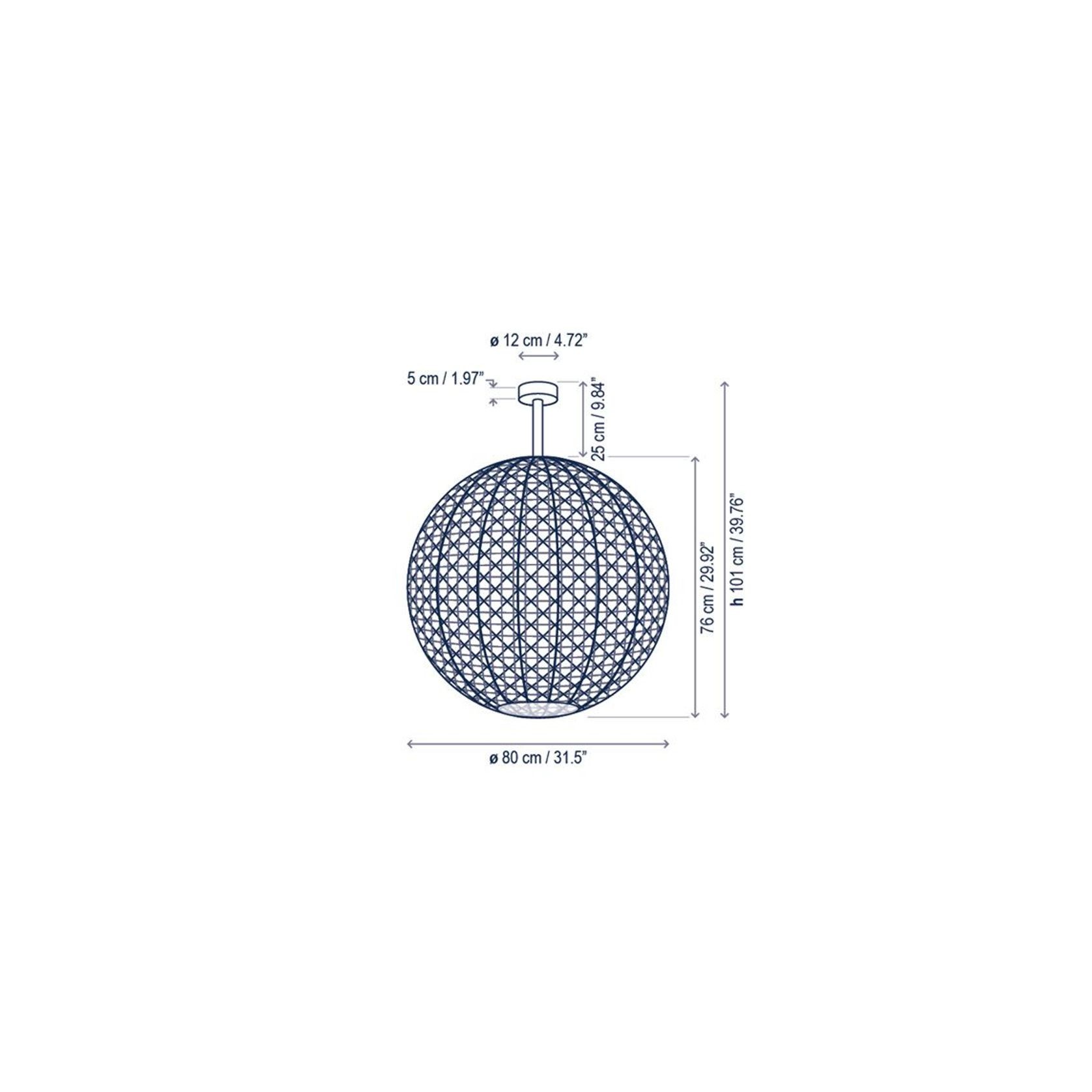 Nans 80cm Outdoor Ceiling Light gallery detail image