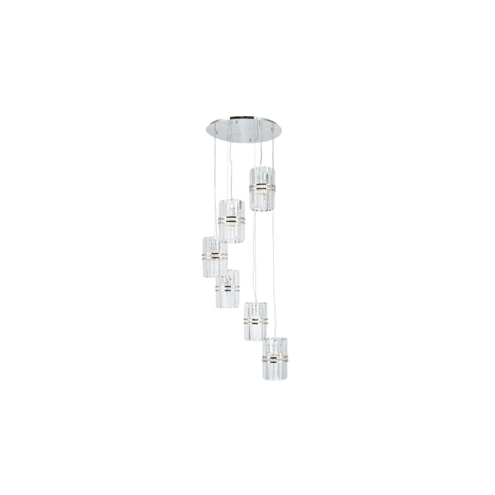 Ashton Collection - 6 Light Pendant Cluster - W: 65cm - Polished Nickel gallery detail image