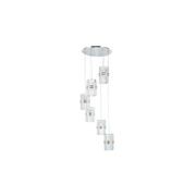 Ashton Collection - 6 Light Pendant Cluster - W: 65cm - Polished Nickel gallery detail image