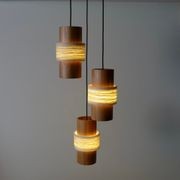 Circlet Timber & Wool Pendant Light gallery detail image