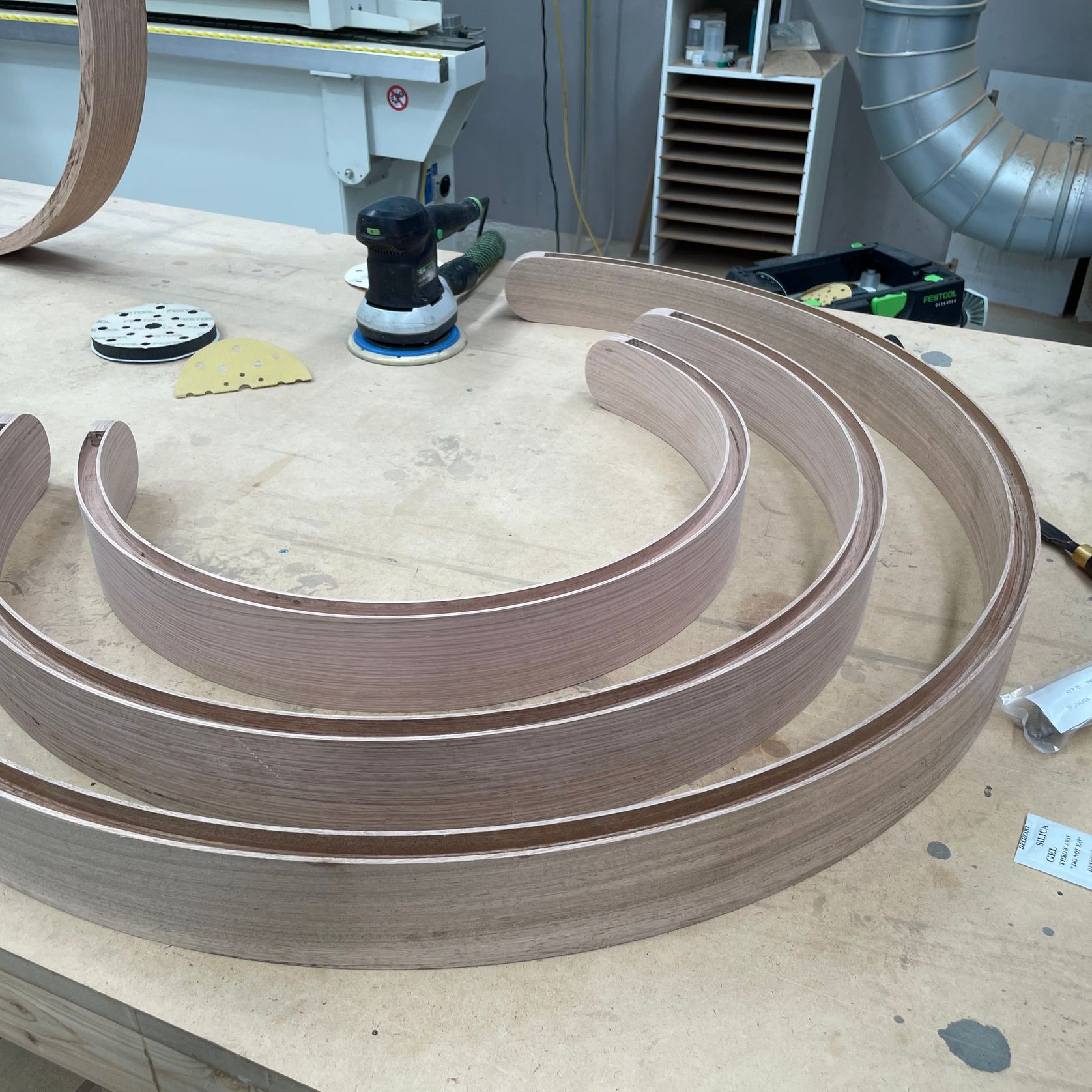 ARC Series Curved Timber Linear LED Pendant gallery detail image