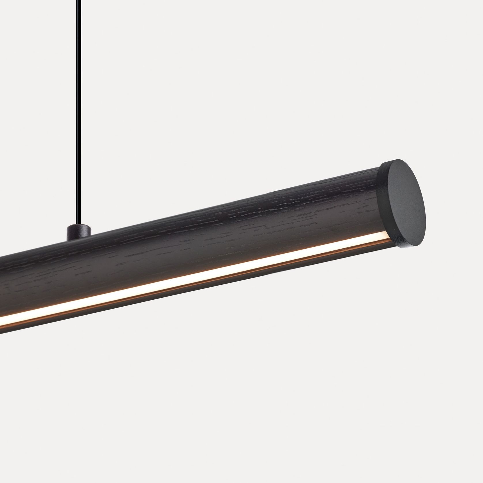 Roller Pendant | American Oak - Black gallery detail image