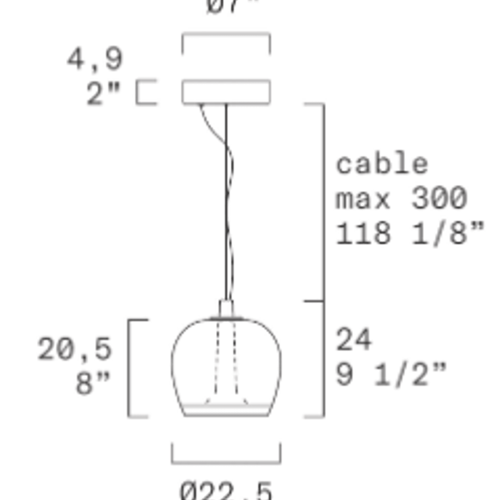 AURELIA S 22 SS Bold Pendant Light by Leucos gallery detail image